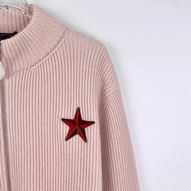 Louis Vuitton Pink Star Embroidered Cashmere Cardigan Size US S / EU 44-46 / 1 - 3 Thumbnail