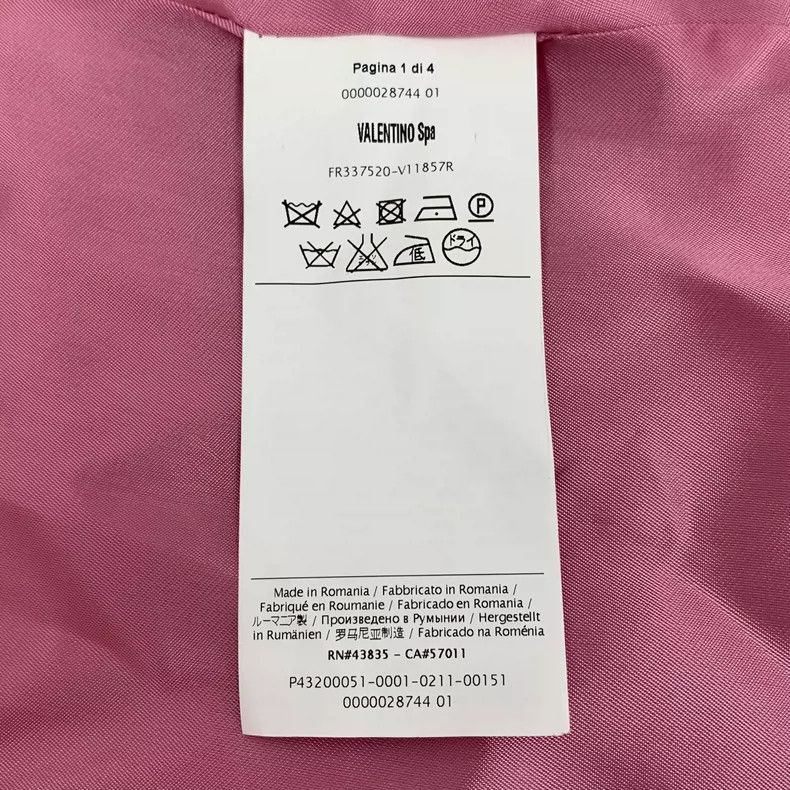Valentino Pink Long Sleeve Collar Coat by Red Valentino Size US L / EU 52-54 / 3 - 6 Thumbnail