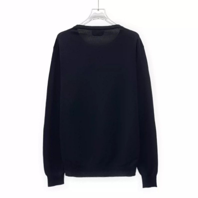 Hermes Black Wool Round Neck Long Sleeve Sweater Size US L / EU 52-54 / 3 - 2 Thumbnail