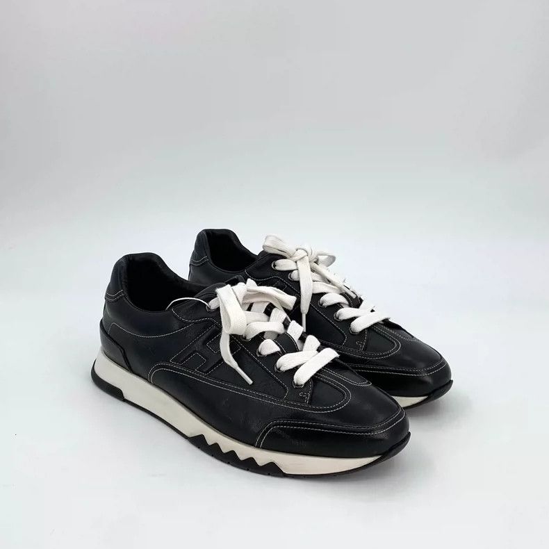 Hermes Black Thick-soled Casual Sports Sneakers Size US 8 / EU 41 - 2 Thumbnail
