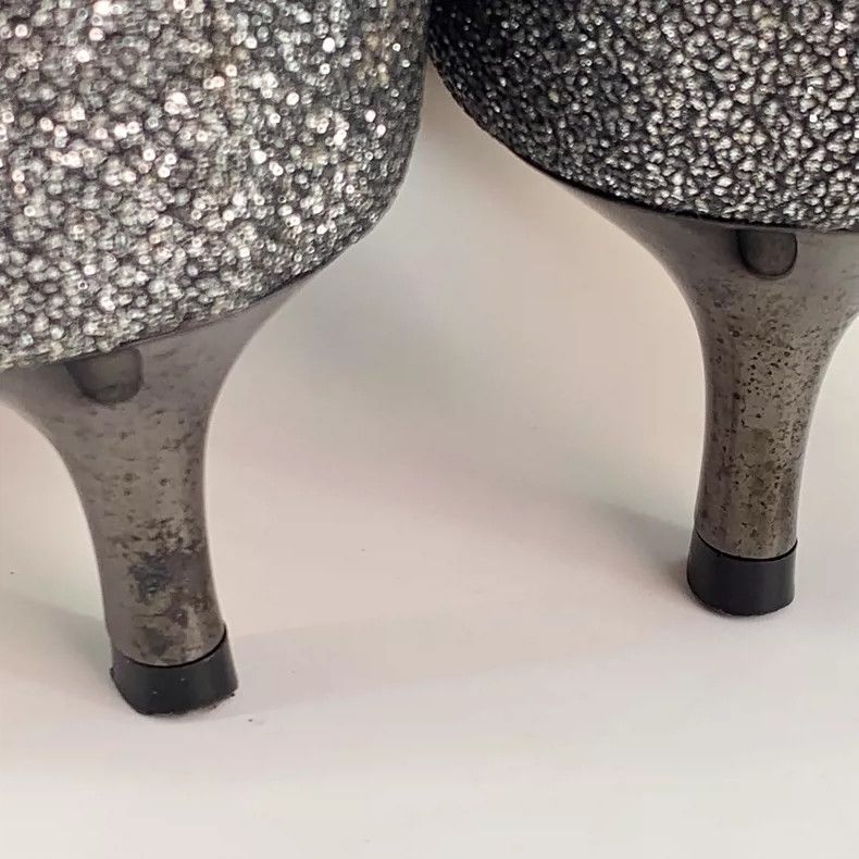 Jimmy Choo Jimmy Choo Silver Gray Glitter Heels Size 36.5 Size US 6.5 / EU 39-40 - 8 Thumbnail