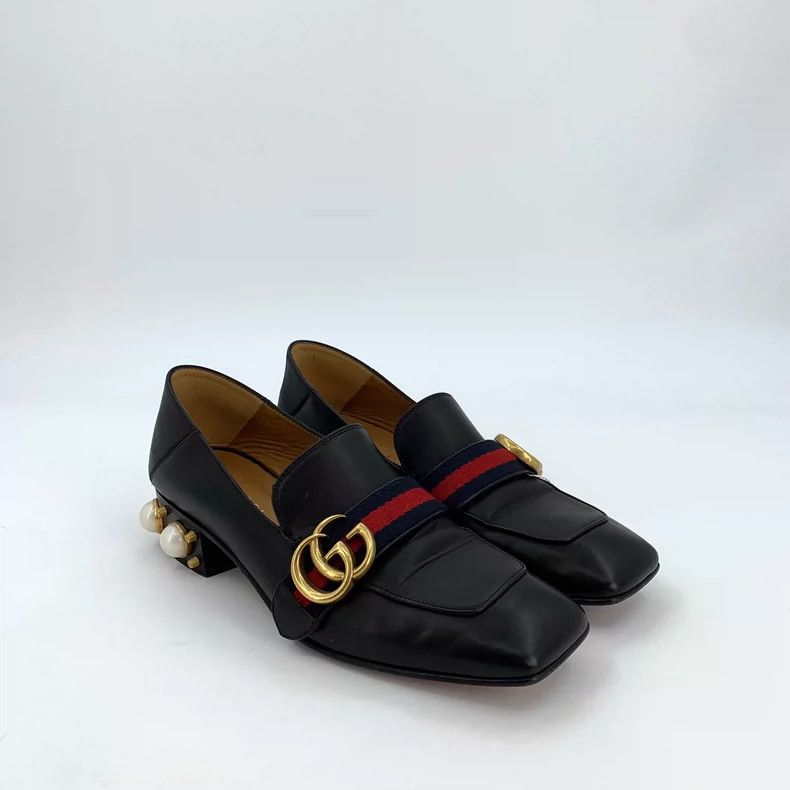 Gucci Gucci Black Double G Pearl Chunky Loafers Size US 7.5 / EU 40-41 - 2 Thumbnail