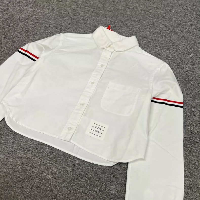 Thom Browne Thom Browne Cropped Long Sleeve Shirt Size US M / EU 48-50 / 2 - 3 Thumbnail