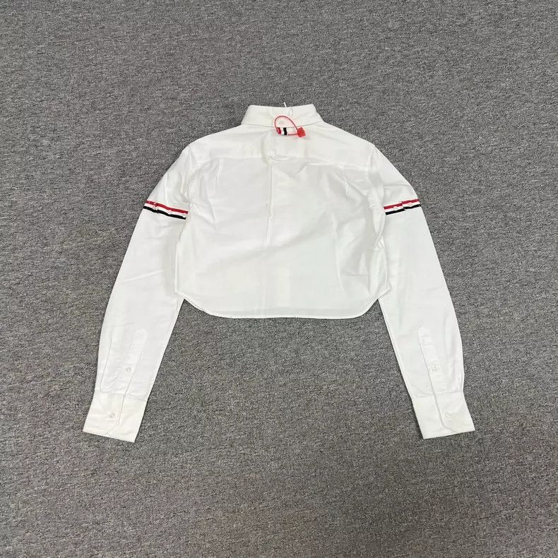Thom Browne Thom Browne Cropped Long Sleeve Shirt Size US M / EU 48-50 / 2 - 2 Thumbnail