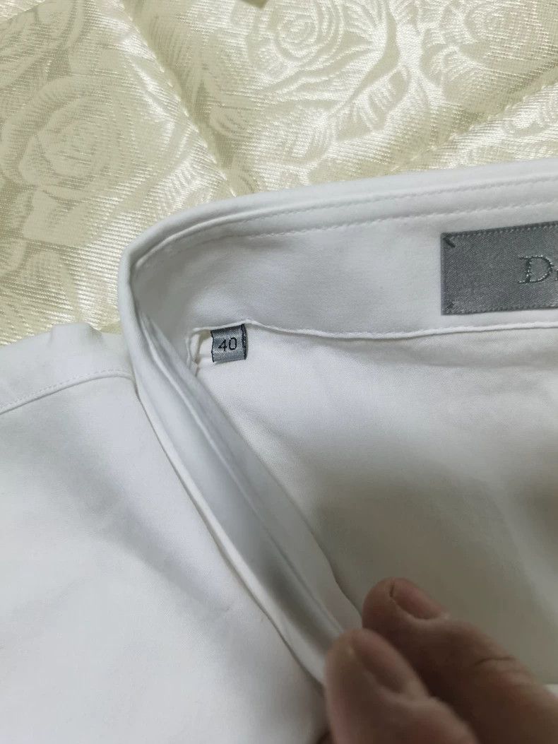 Dior Classic White Shirt with Bee Embroidery Size US M / EU 48-50 / 2 - 5 Thumbnail