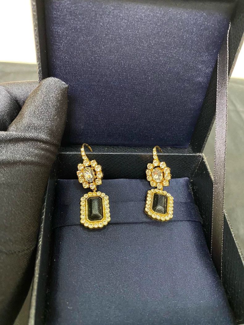Prada Prada Crystal Drop Earrings with Box Size ONE SIZE - 2 Thumbnail