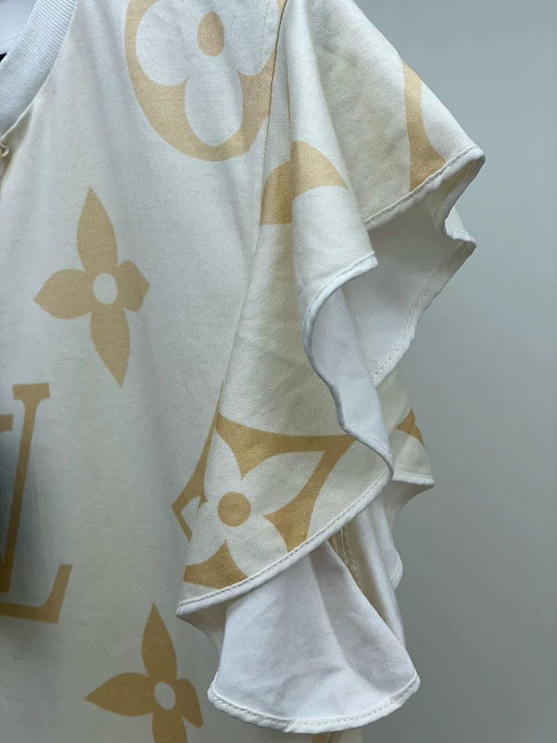 Louis Vuitton Louis Vuitton Ruffled Logo Short Sleeve Shirt Size US M / EU 48-50 / 2 - 4 Thumbnail