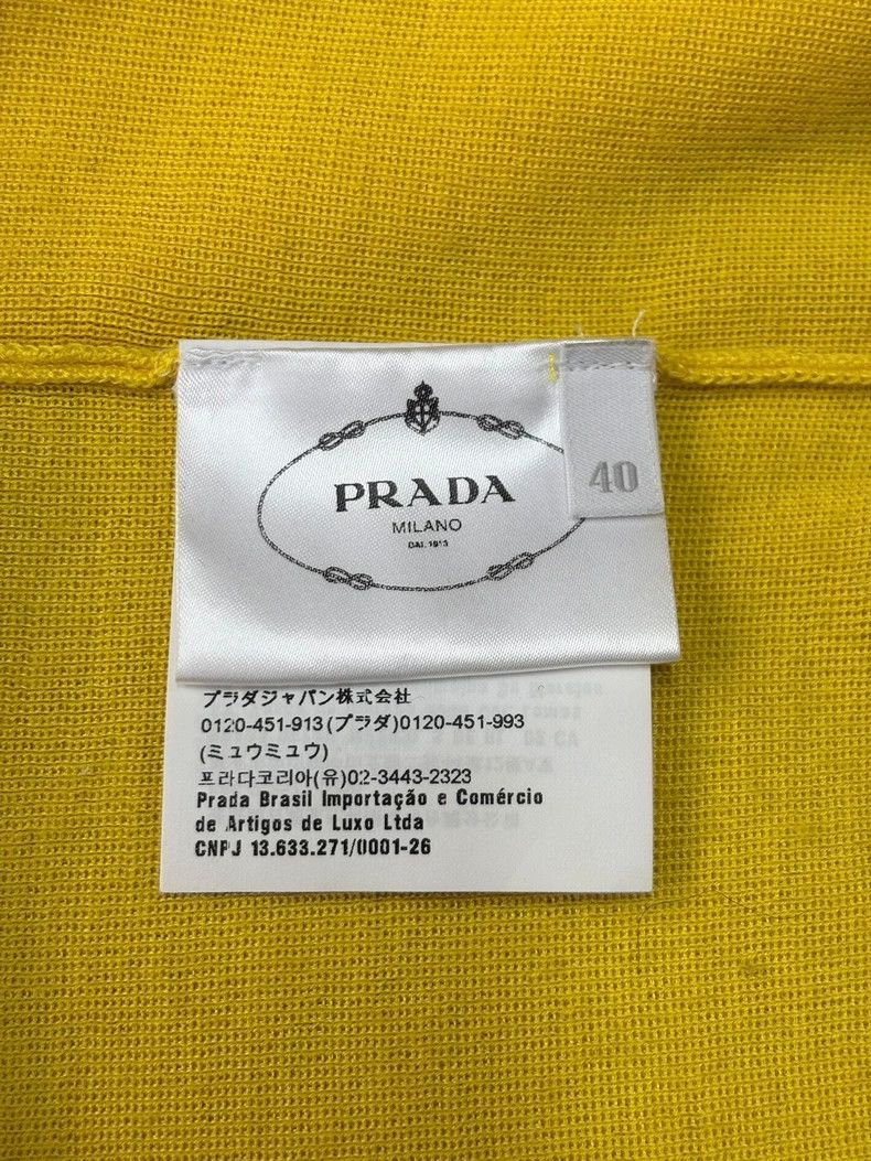 Prada PRADA High Saturation Lemon Yellow Cardigan Size US M / EU 48-50 / 2 - 7 Thumbnail