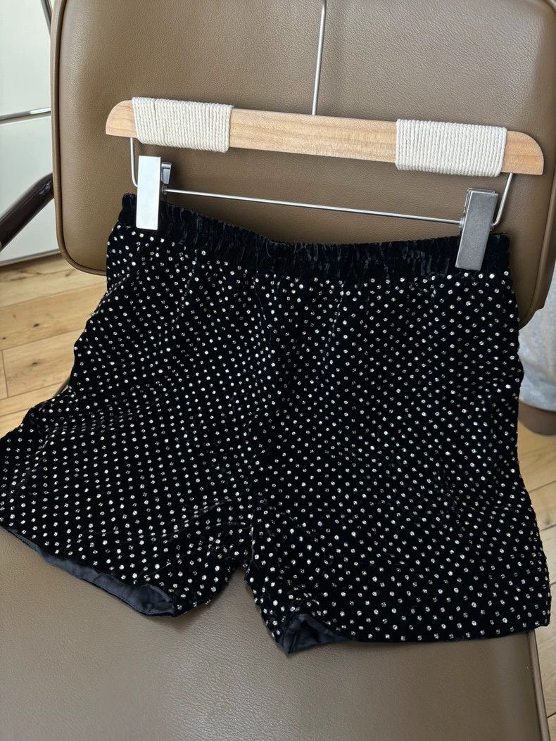 Saint Laurent Paris Black Velvet Rhinestone Short Pants Size US 36 / EU 52 - 6 Thumbnail