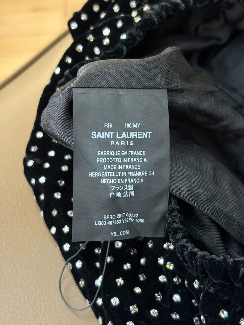 Saint Laurent Paris Black Velvet Rhinestone Short Pants Size US 36 / EU 52 - 3 Thumbnail