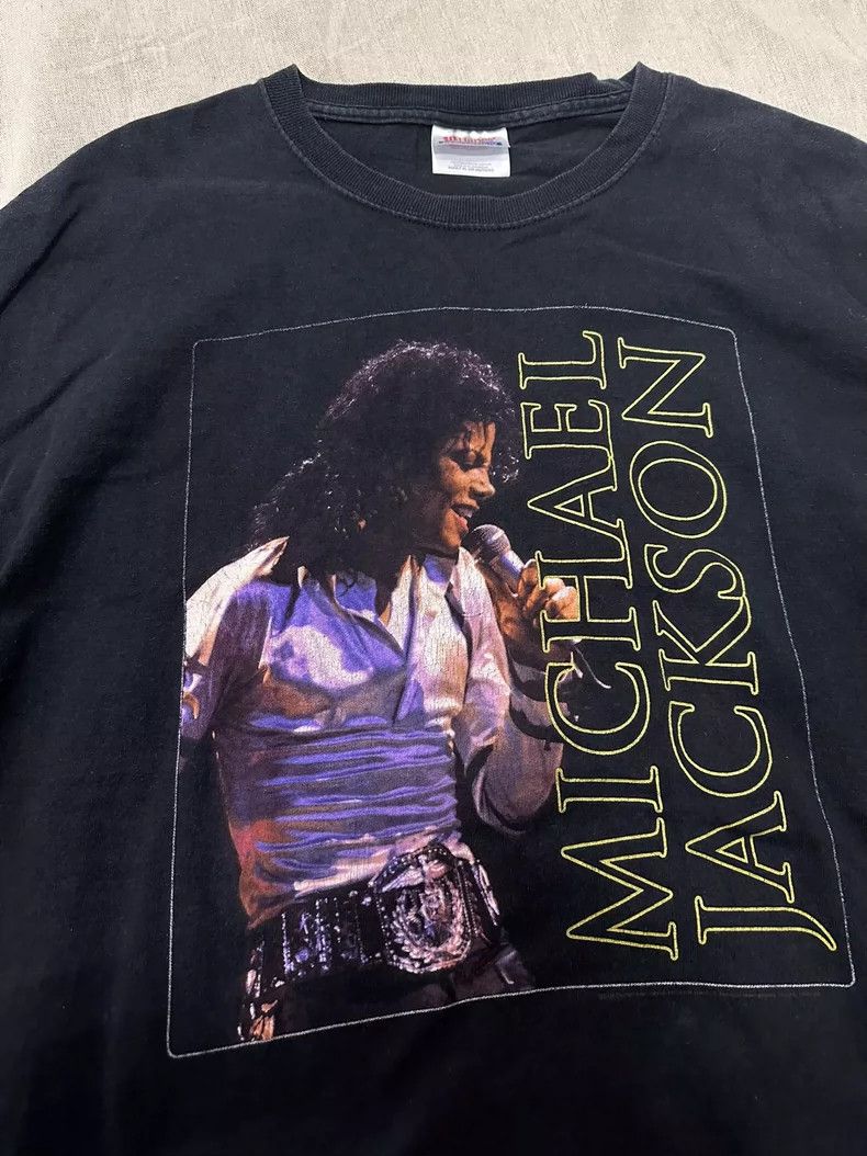 Vintage Michael Jackson Vintage Graphic Tee Size US XL / EU 56 / 4 - 2 Thumbnail