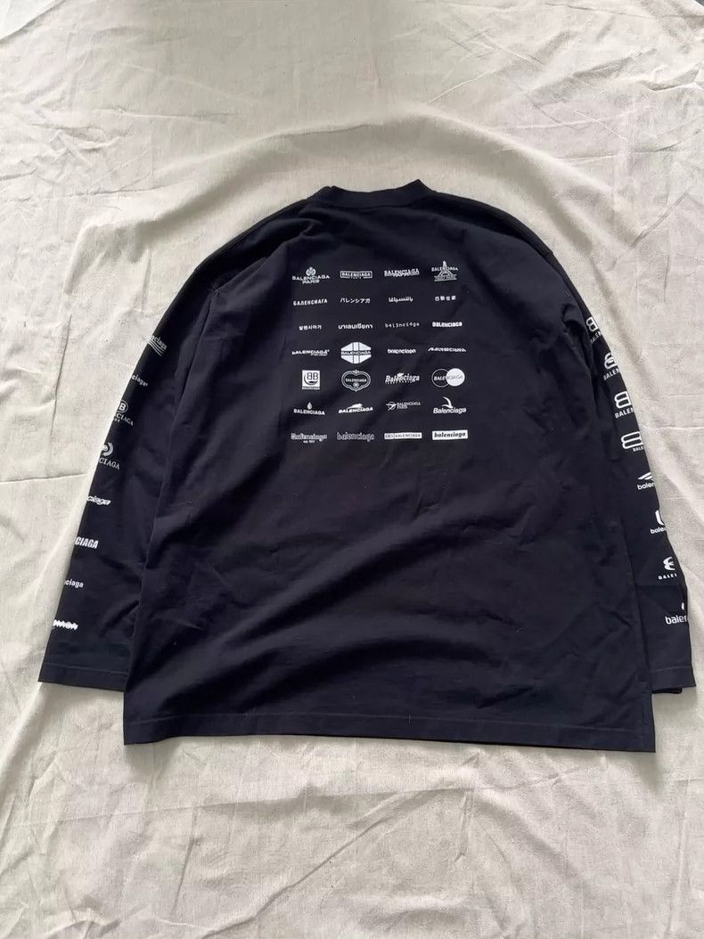 Balenciaga Balenciaga Archives Logos Long Sleeve T-Shirt Size US M / EU 48-50 / 2 - 3 Thumbnail