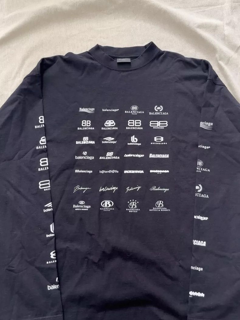 Balenciaga Balenciaga Archives Logos Long Sleeve T-Shirt Size US M / EU 48-50 / 2 - 2 Thumbnail