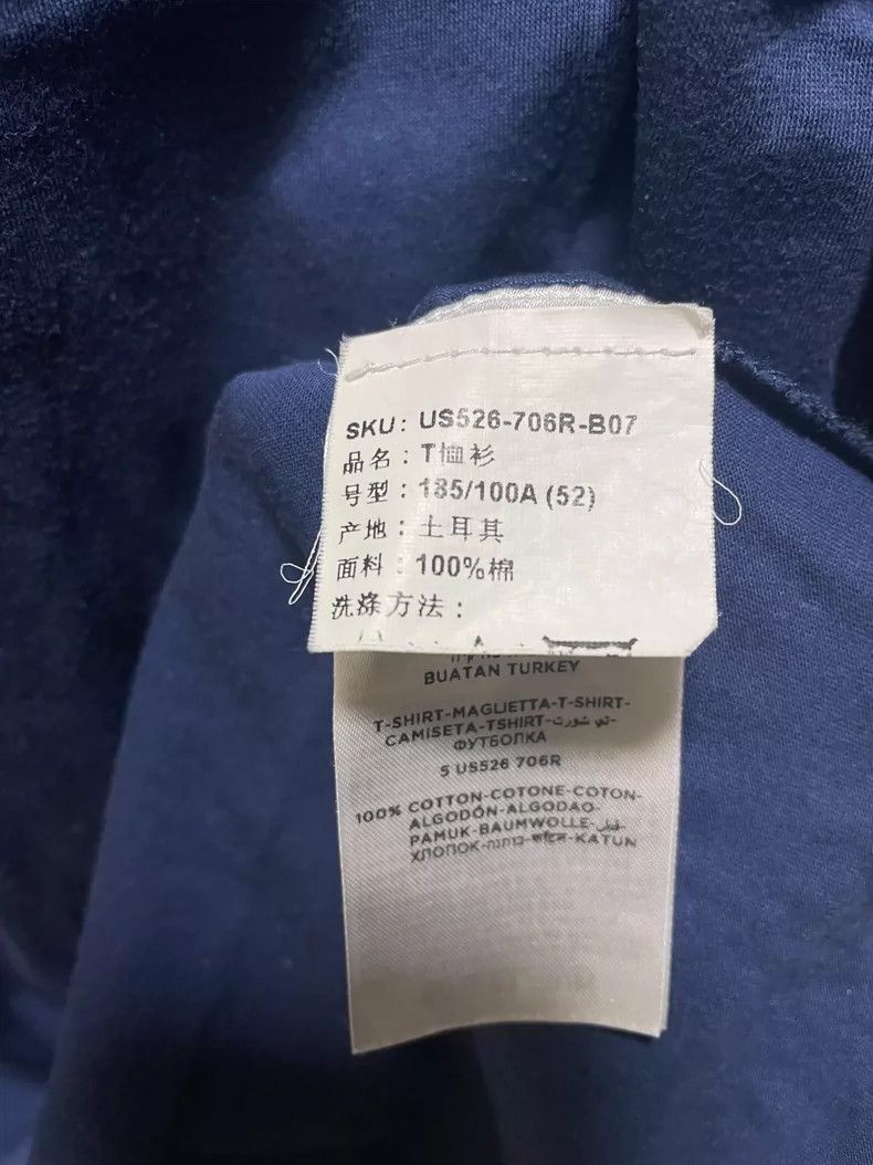 Ermenegildo Zegna Ermenegildo Zegna Short Sleeve T-shirt Blue Size US L / EU 52-54 / 3 - 6 Thumbnail