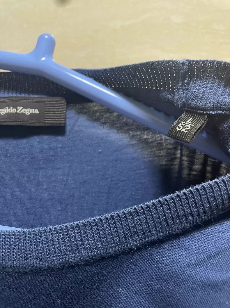 Ermenegildo Zegna Ermenegildo Zegna Short Sleeve T-shirt Blue Size US L / EU 52-54 / 3 - 4 Thumbnail
