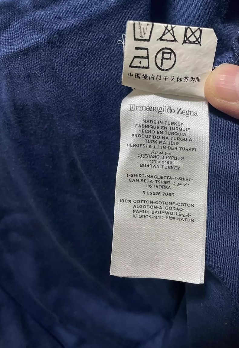 Ermenegildo Zegna Ermenegildo Zegna Short Sleeve T-shirt Blue Size US L / EU 52-54 / 3 - 7 Thumbnail