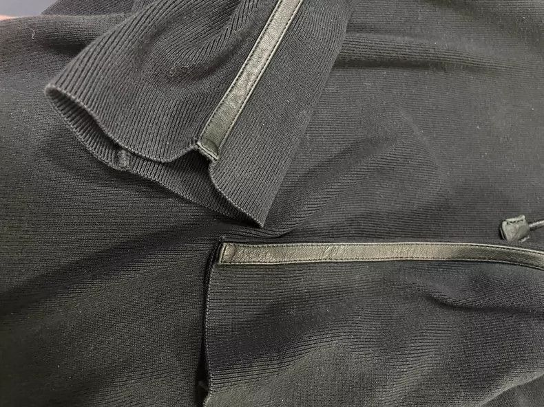 Ermenegildo Zegna Black ZegnaSport Hoodie with Lambskin Trim Size US XL / EU 56 / 4 - 7 Thumbnail