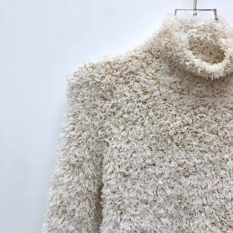 Loewe Beige Chunky Knit Turtleneck Long Sleeve Sweater Size US S / EU 44-46 / 1 - 3 Thumbnail