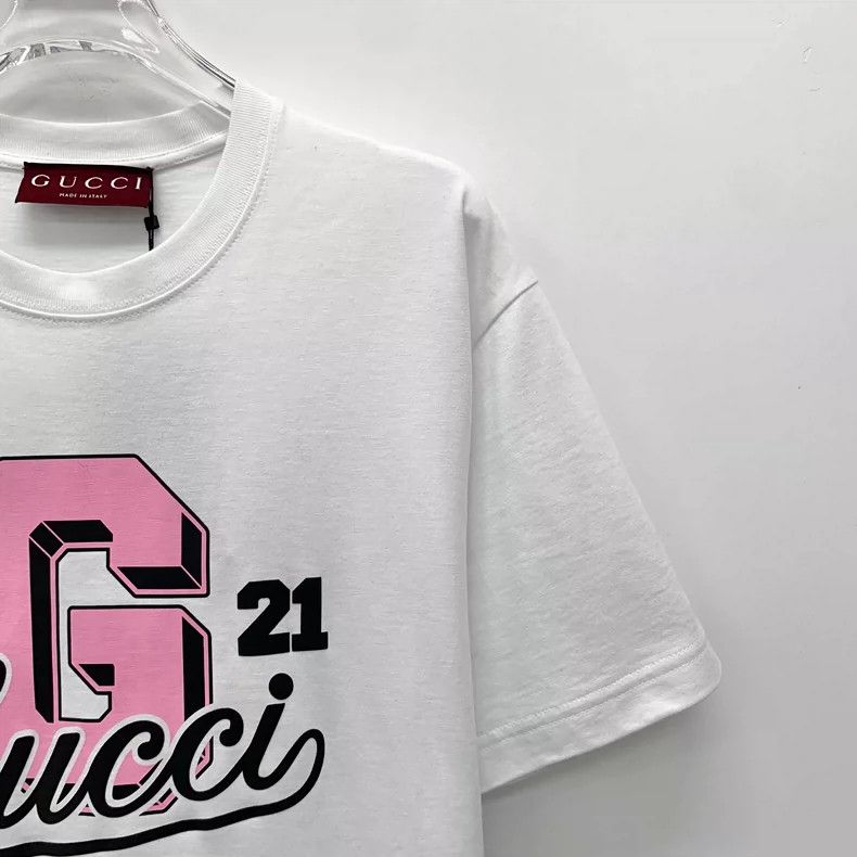 Gucci Gucci White Logo Graphic Cotton T-Shirt Size US XS / EU 42 / 0 - 3 Thumbnail