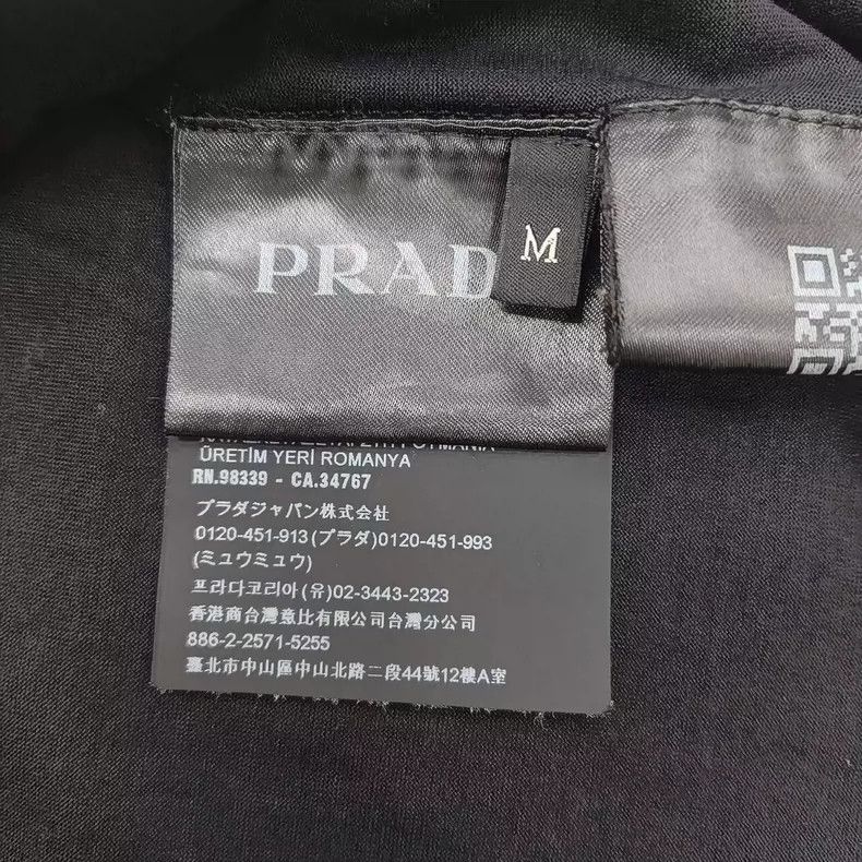 Prada Black Logo Round Neck Short Sleeve T-Shirt Size US M / EU 48-50 / 2 - 6 Thumbnail