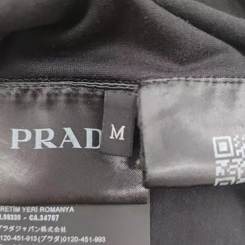 Prada Black Logo Round Neck Short Sleeve T-Shirt Size US M / EU 48-50 / 2 - 7 Thumbnail