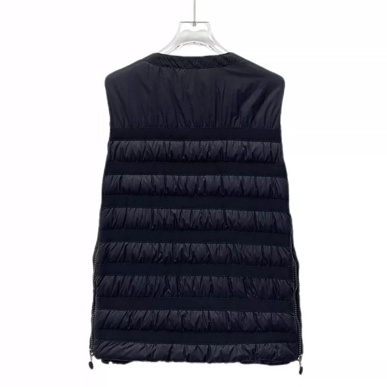 Moncler Moncler Black Padded Vest with Logo Patch Size US M / EU 48-50 / 2 - 2 Thumbnail