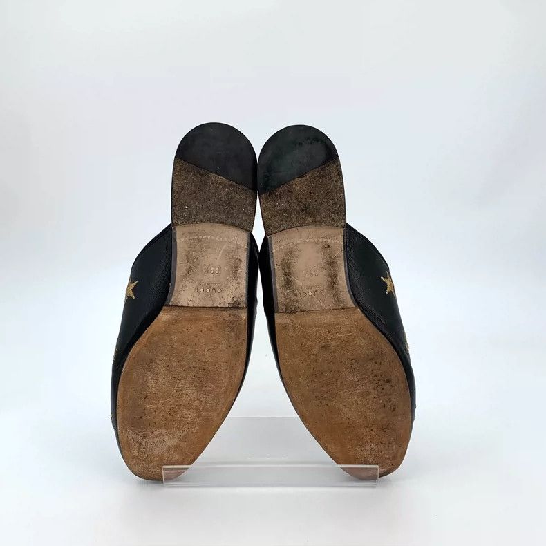 Gucci Black Gucci Star Bee Embroidered Slip-On Shoes Size US 10 / EU 43 - 5 Thumbnail