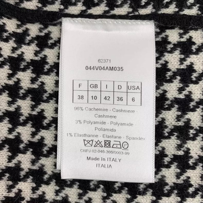 Dior Christian Dior Black Houndstooth Zip Jacket Size US S / EU 44-46 / 1 - 6 Thumbnail