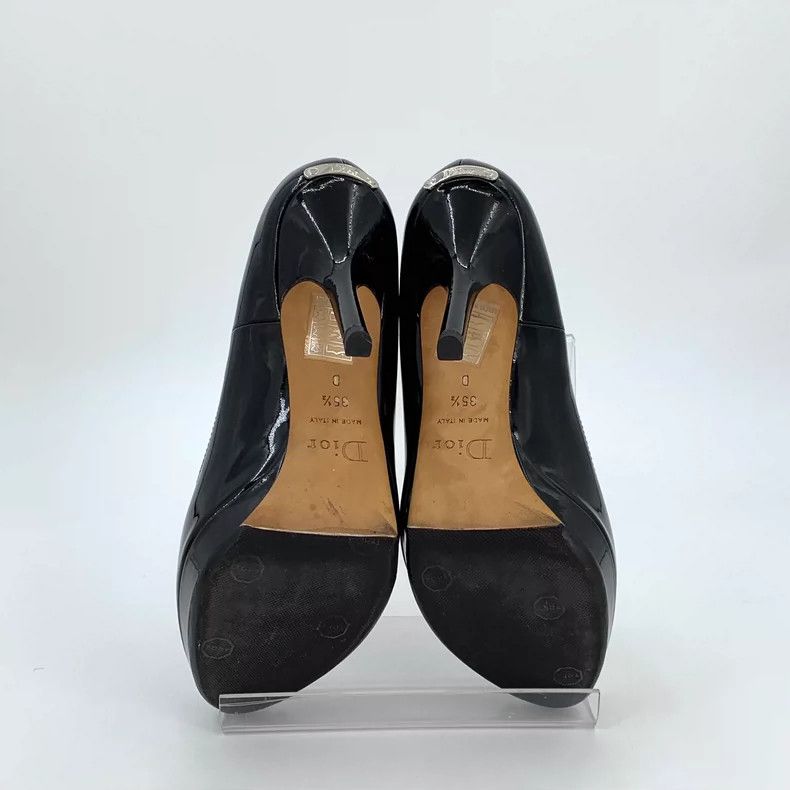 Dior Christian Dior Black Peep-Toe High Heels Size US 5.5 / EU 38 - 5 Thumbnail