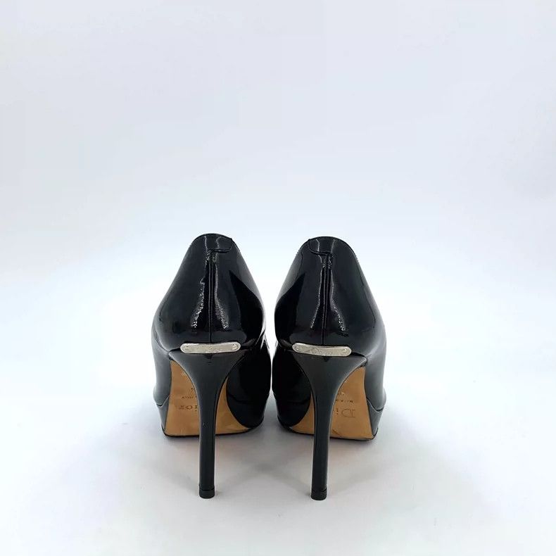 Dior Christian Dior Black Peep-Toe High Heels Size US 5.5 / EU 38 - 4 Thumbnail