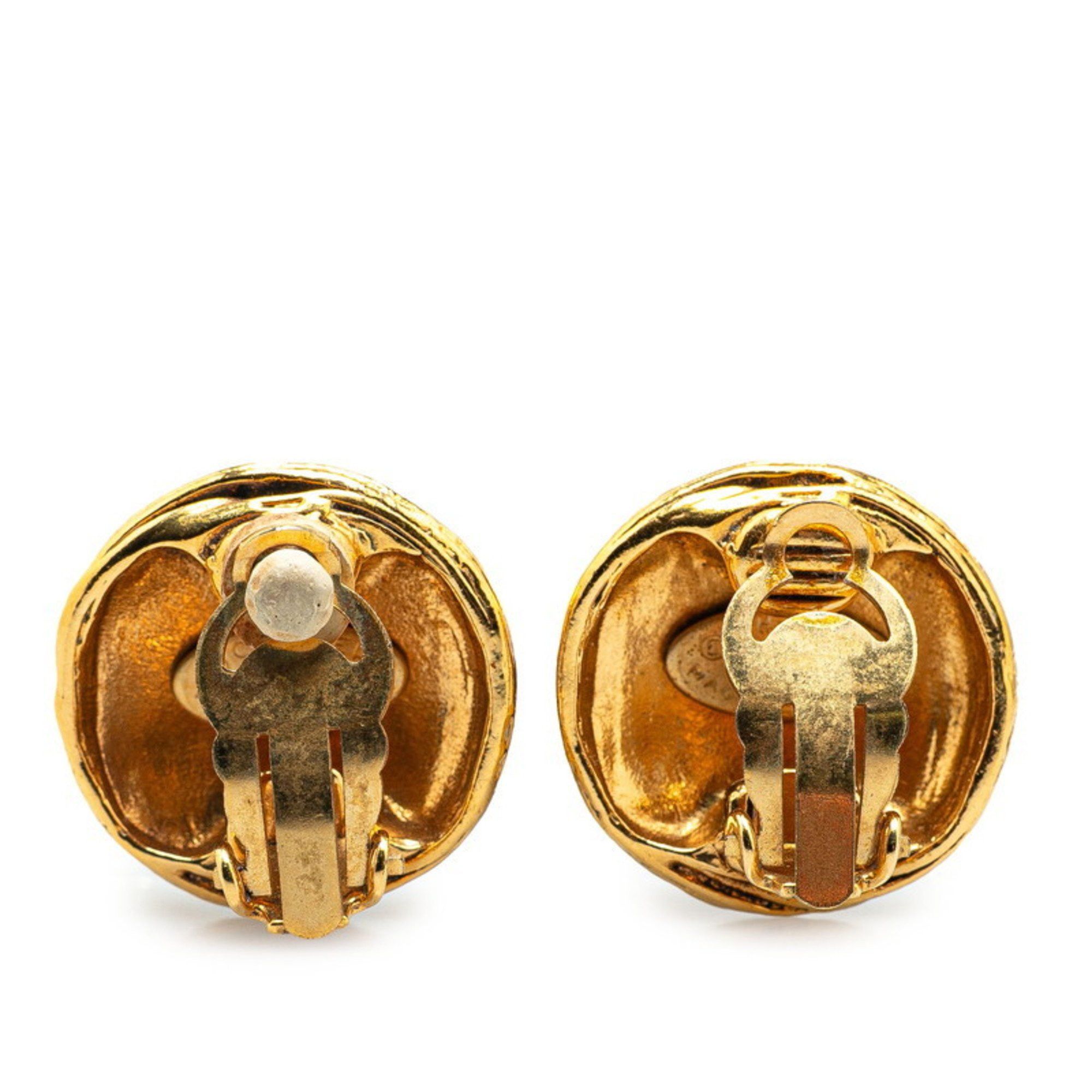 Chanel Chanel Coco Mark Earrings Gold Plated Women's CHANEL Size ONE SIZE - 2 Thumbnail