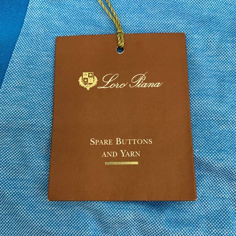 Loro Piana Loro Piana Blue Cotton Short Sleeve Polo Shirt Size US L / EU 52-54 / 3 - 6 Thumbnail