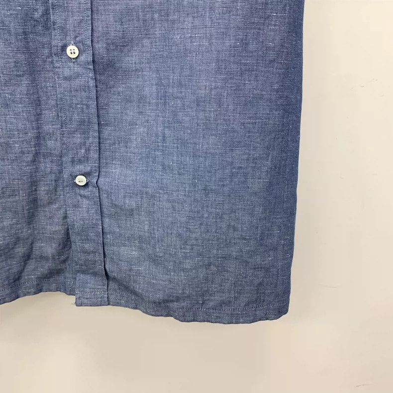 Loro Piana Loro Piana Blue Short Sleeve Button-Up Shirt Size US M / EU 48-50 / 2 - 4 Thumbnail