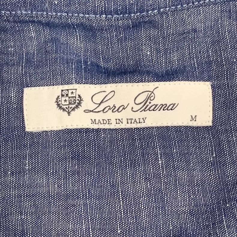 Loro Piana Loro Piana Blue Short Sleeve Button-Up Shirt Size US M / EU 48-50 / 2 - 5 Thumbnail