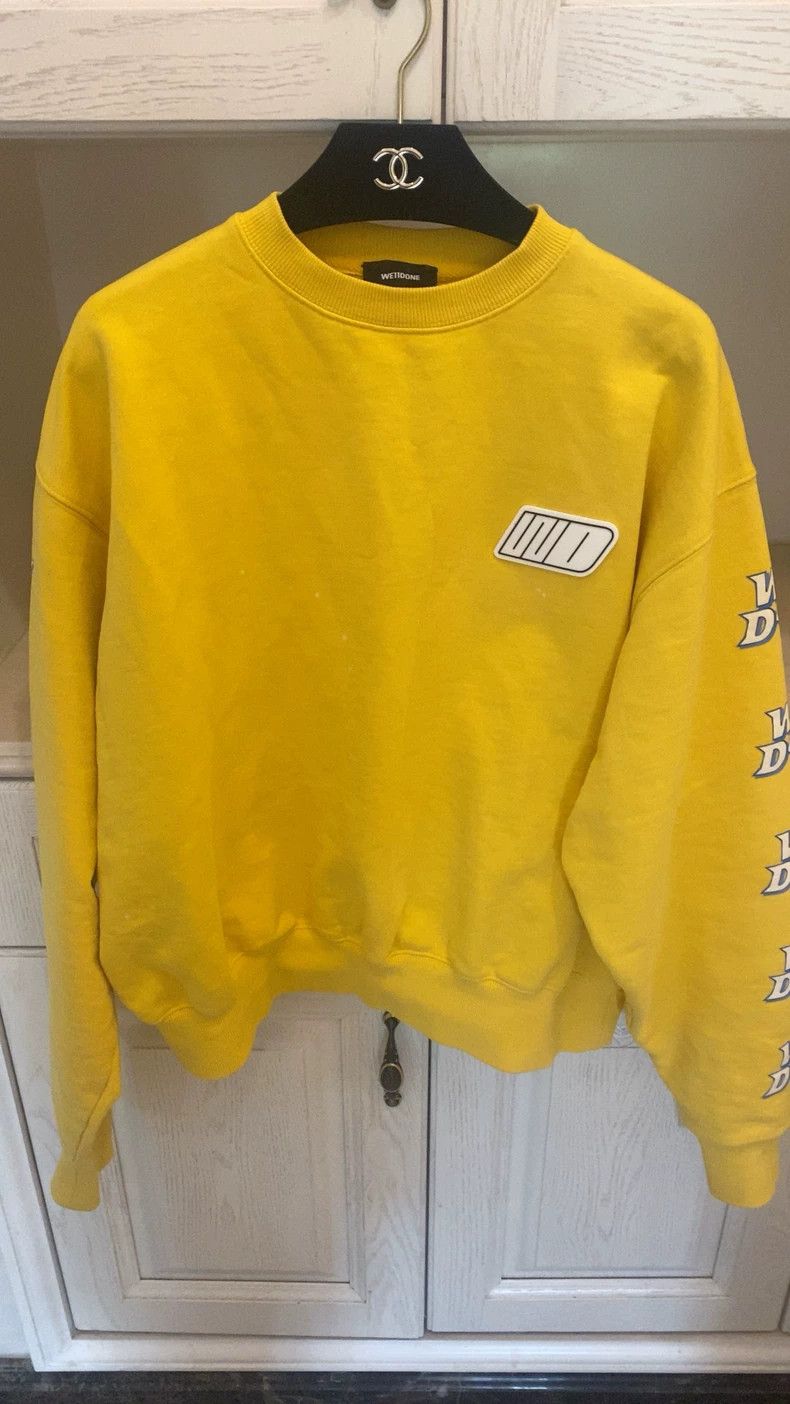 WE11DONE We11done Yellow Loose Fit Sweatshirt Size US M / EU 48-50 / 2 - 7 Thumbnail