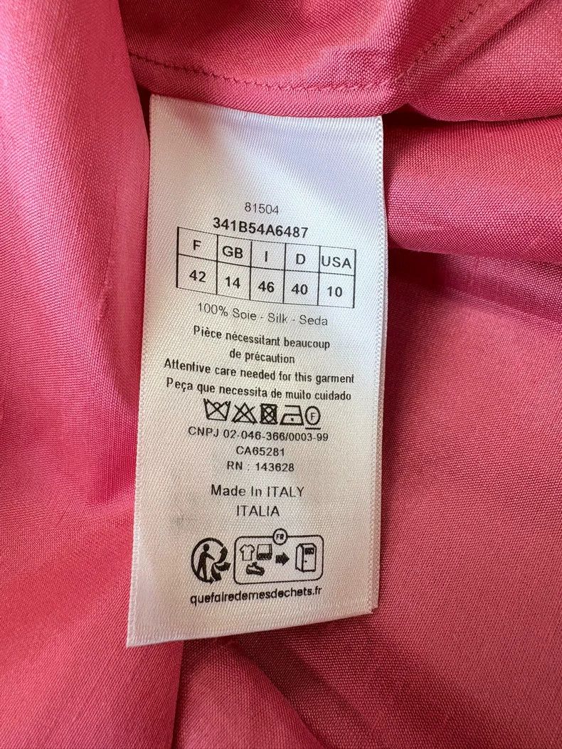 Dior Pink Silk Embroidered Shirt with Tags Size US L / EU 52-54 / 3 - 6 Thumbnail