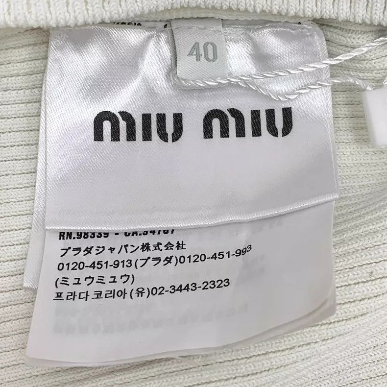 Prada MiuMiu Colorblock Logo Half-Zip Long Sleeve Knit Size US M / EU 48-50 / 2 - 6 Thumbnail