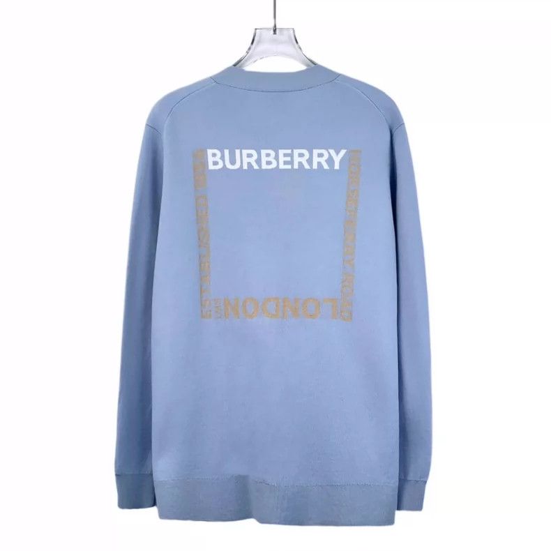 Burberry Burberry Blue V-Neck Wool Cardigan With Buttons Size US M / EU 48-50 / 2 - 2 Thumbnail