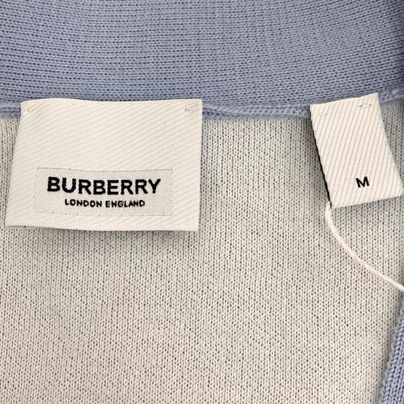 Burberry Burberry Blue V-Neck Wool Cardigan With Buttons Size US M / EU 48-50 / 2 - 6 Thumbnail