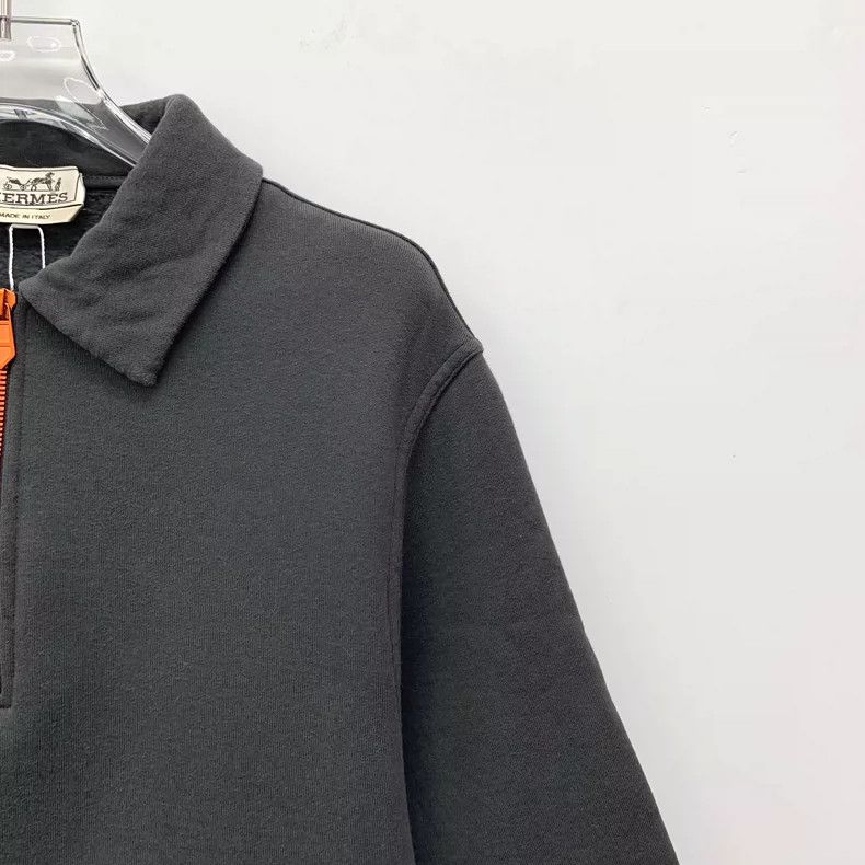 Hermes Hermes Cotton Short Sleeve Polo Shirt in Dark Gray Size US S / EU 44-46 / 1 - 3 Thumbnail