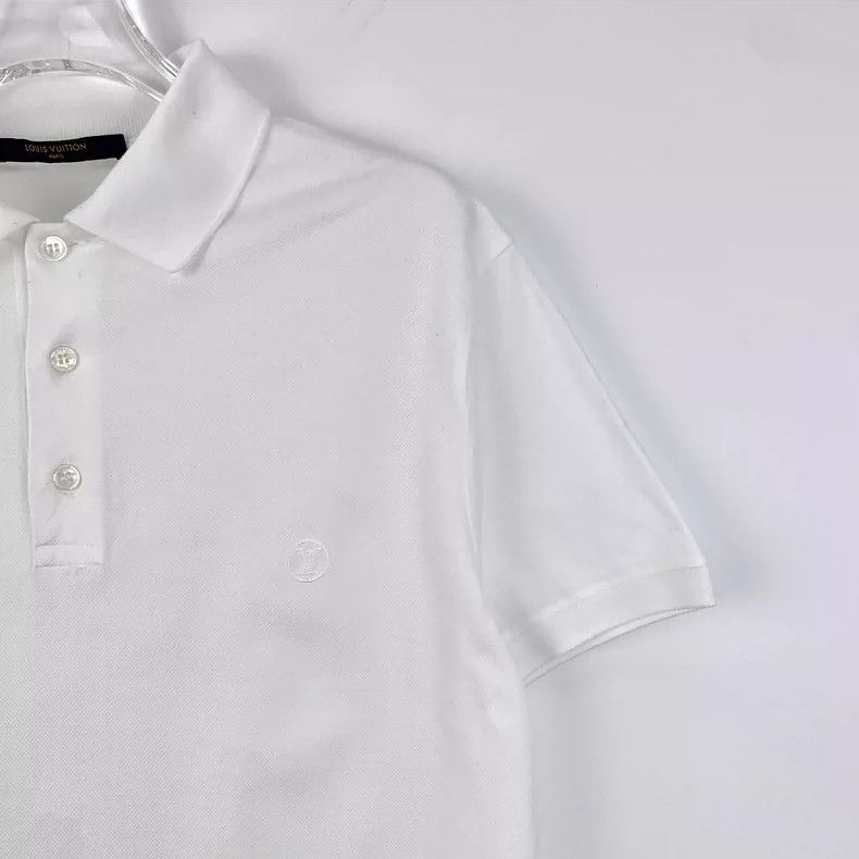 Louis Vuitton Louis Vuitton White Logo Cotton Polo Shirt Size US XS / EU 42 / 0 - 3 Thumbnail