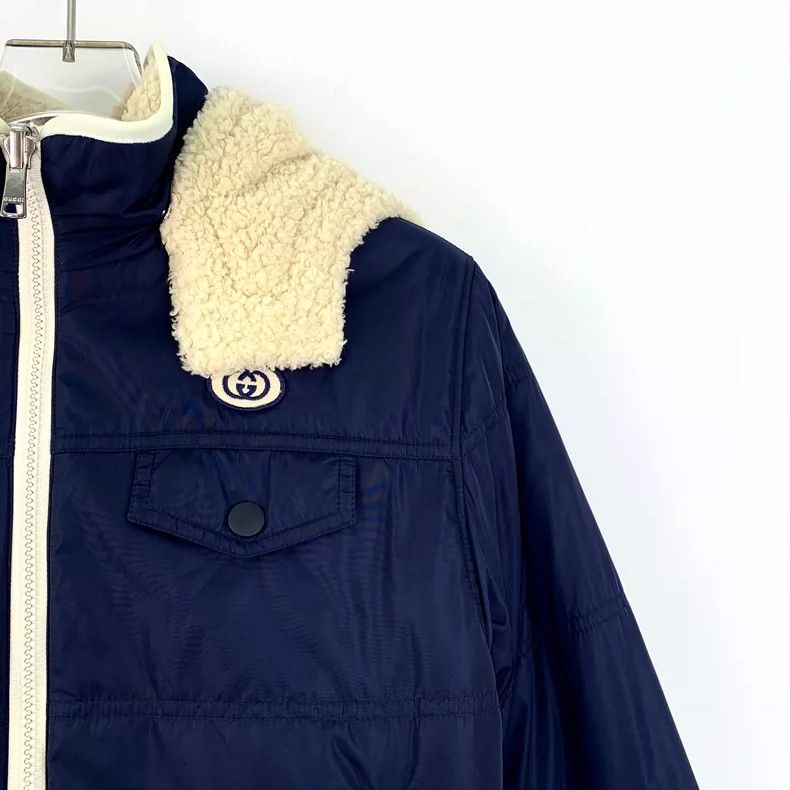 Gucci Navy Blue Hooded Zip-Up Jacket Size US S / EU 44-46 / 1 - 3 Thumbnail