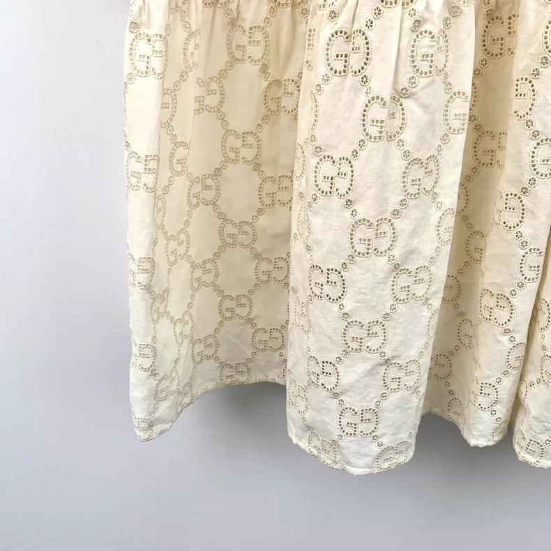 Gucci Gucci Beige Logo Long Sleeve Dress Size US S / EU 44-46 / 1 - 5 Thumbnail