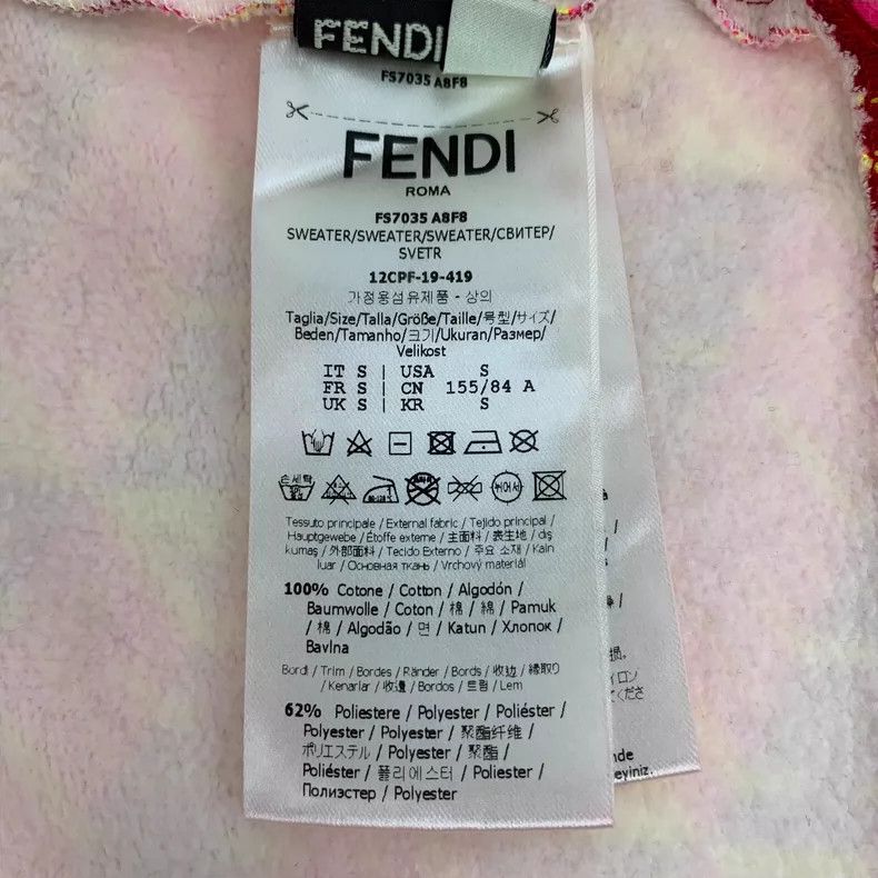Fendi Fendi Colorful Logo Hooded Sweatshirt Size US S / EU 44-46 / 1 - 7 Thumbnail