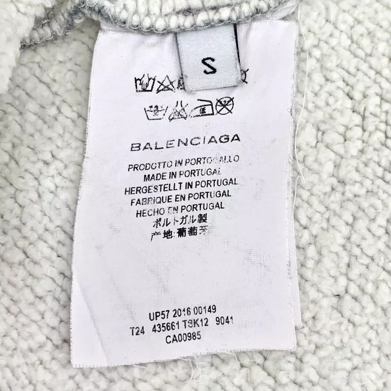 Balenciaga Gray Cotton Hooded Zip Sweatshirt Jacket Size US S / EU 44-46 / 1 - 7 Thumbnail