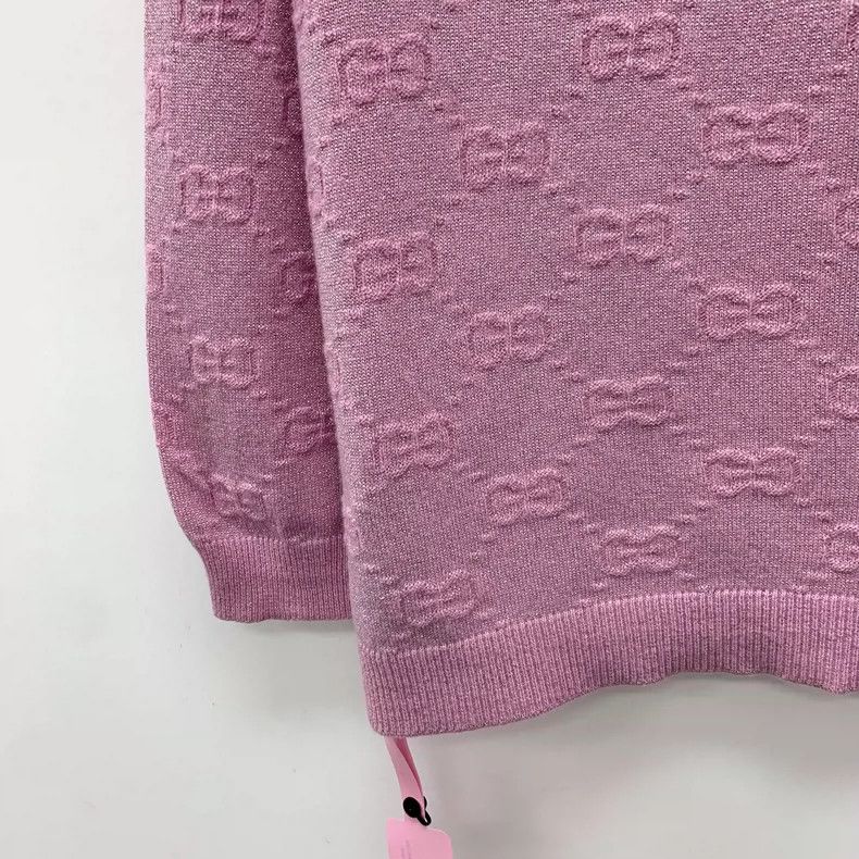 Gucci Gucci Pink Purple Logo Knit Polo Shirt Size US S / EU 44-46 / 1 - 4 Thumbnail