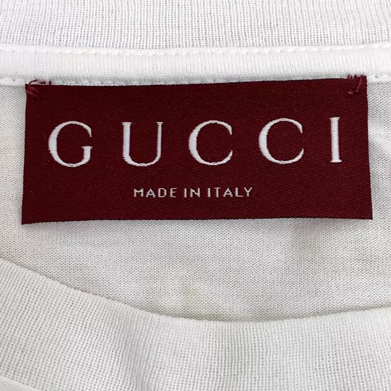 Gucci Gucci White Logo Print Cotton T-Shirt Size US XS / EU 42 / 0 - 6 Thumbnail