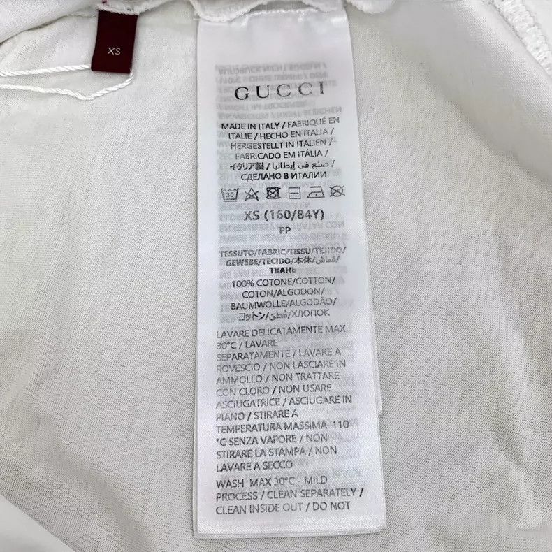 Gucci Gucci White Logo Print Cotton T-Shirt Size US XS / EU 42 / 0 - 7 Thumbnail