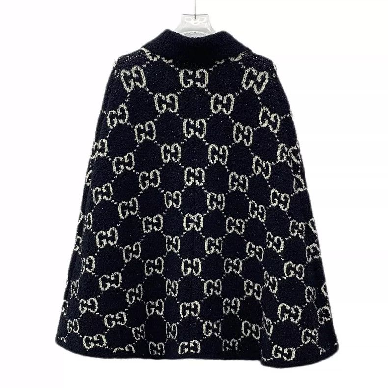 Gucci Gucci Cosmogonie Black Logo Cape Coat Size US XS / EU 42 / 0 - 2 Thumbnail