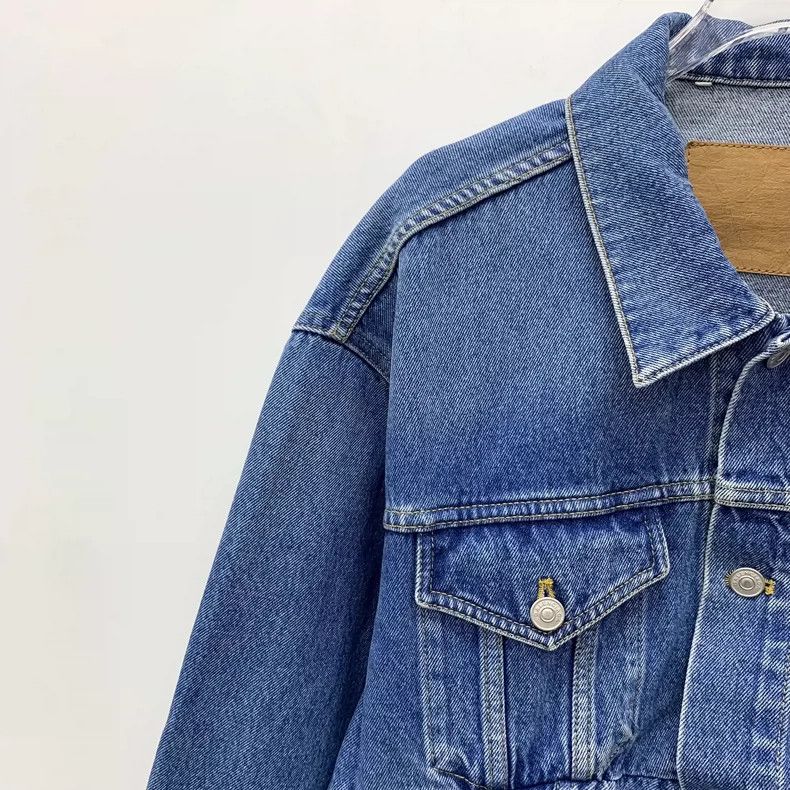 Balenciaga Blue Cotton Long Sleeve Denim Jacket Size US S / EU 44-46 / 1 - 3 Thumbnail